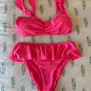 Pink Lily Hot Pink Bikini Set
